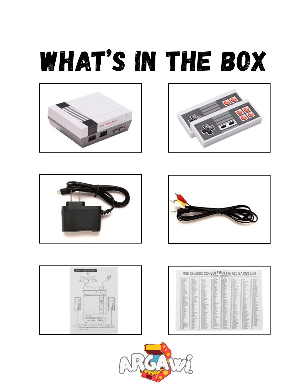 NES-Style Mini Console – 500 Games | Multiplayer Ready