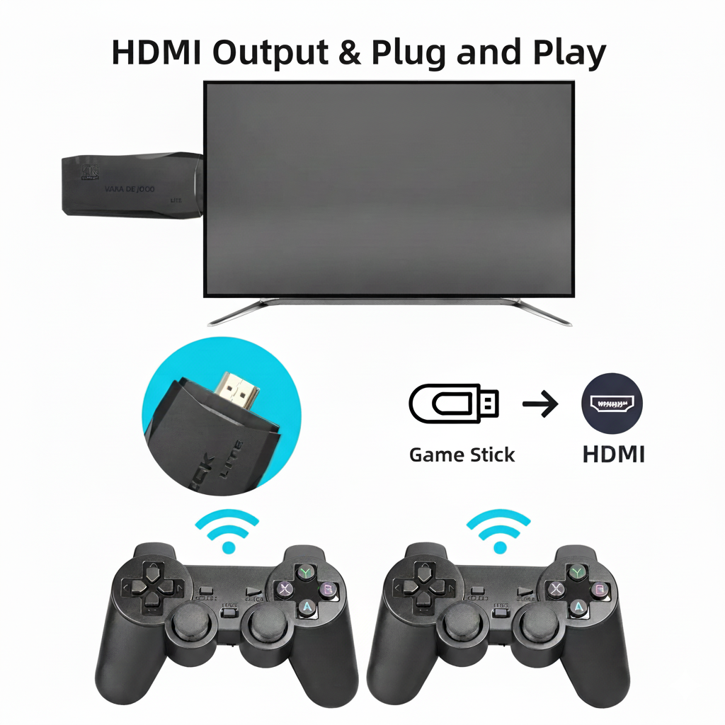 The Ultimate Retro Gaming Stick 4K - 40,000+ Classic Games | Plug &amp; Play |